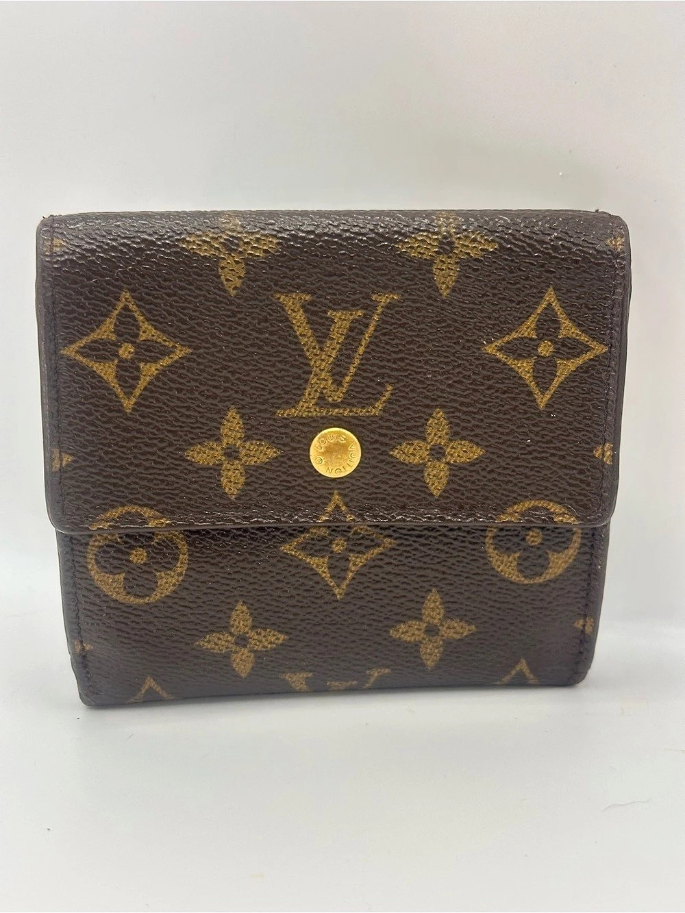 Louis Vuitton Monogram compact Elise wallet good condition no peelings TH0975
